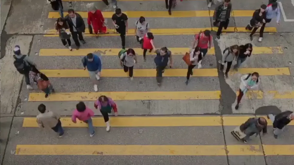 Computer vision analyzing people flow in real-time with automatic counting