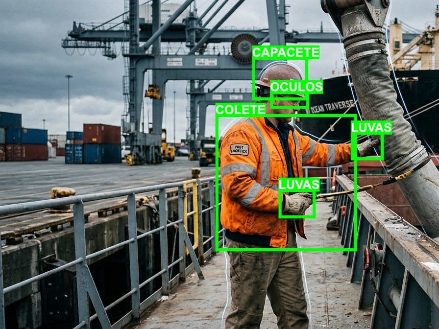 Controle de acesso e monitoramento de pessoas em área portuária